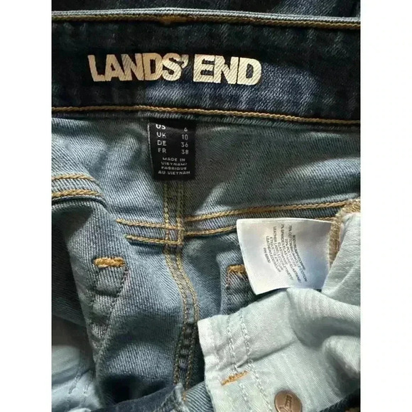LANDS END hi rise denim jeans size 6 - Picture 4 of 4